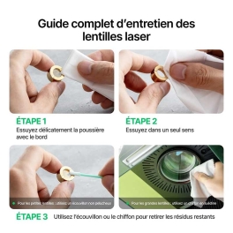 Kit de nettoyage lentille laser CO2 pour machine xTool P3