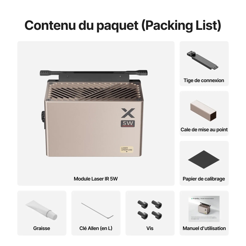 Module laser infrarouge (IR) 5 W pour machine xTool P3