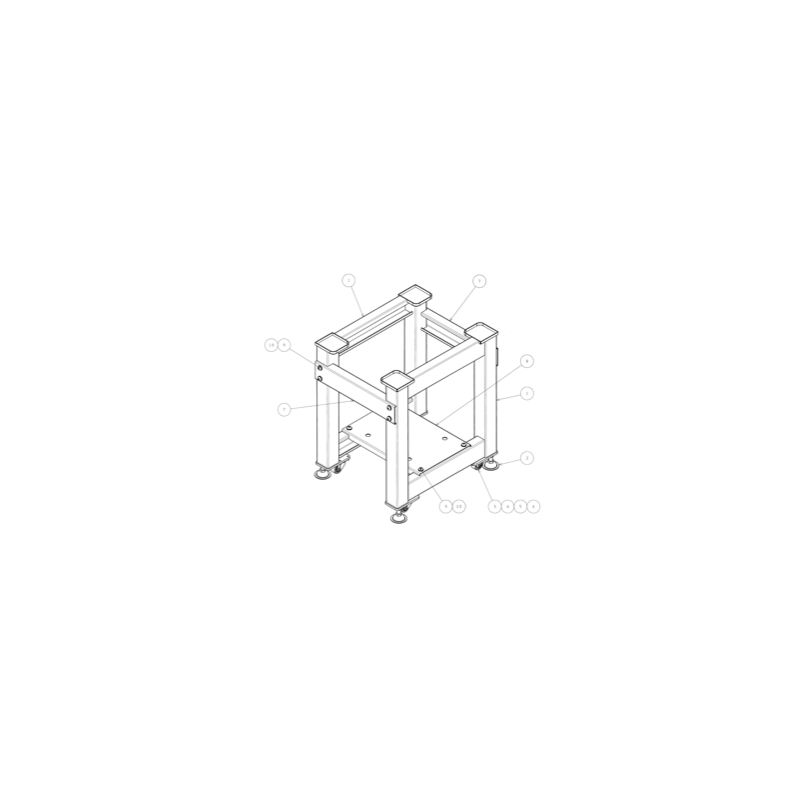 Châssis (table) métallique pour Barudan (Junior/Pro) -  NR110200